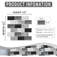 thumbnail image 2 of BSABSAQAA 10 Sheets Peel and Stick Backsplash for Kitchen 12"X12" Renter Friendly Backsplash Back Splash Adhesive Subway Wall Tile Flat Vinyl Sticker for Bathroom Grey Marble (Not 3D Tile), 2 of 8
