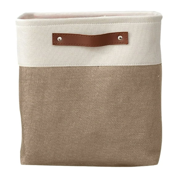 1 Pack 11"x11" Large Closet Storage Baskets Bins for Shelves,Fabric Closet Organizers and Storage with Handles Home Organization | Decorative Collapsible Baskets for Organizing Clothes Toy(Z1-Khaki)