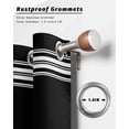 thumbnail image 6 of nqOlkjepod Outdoor Curtains for Patio Waterproof, Black Striped Outdoor Privacy Panels Grommet, Farmhouse Black White Stripes Blackout Outside Curtains for Porch/Cabana/Pergola 54"x84", 2 Panels, 6 of 8