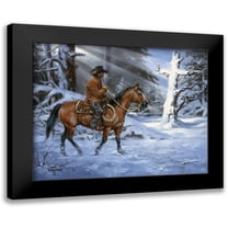 Sorenson, Jack 14x12 Black Modern Framed Museum Art Print Titled - Silent Night, Holy Night