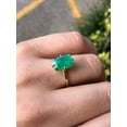 thumbnail image 4 of Natural Emerald Gemstone Ring, Emerald Cut Ring, 925 Yellow Gold Plated Sterling Silver Ring Wedding Gift For Him, 4 of 5