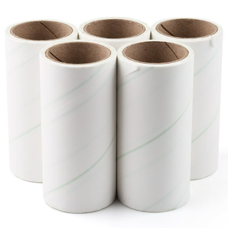 5 Packs, 300 Sheets Lint Roller Refill, Extra Sticky Pet Hair Remover Refills for Home, Car, Furniture, Carpet,