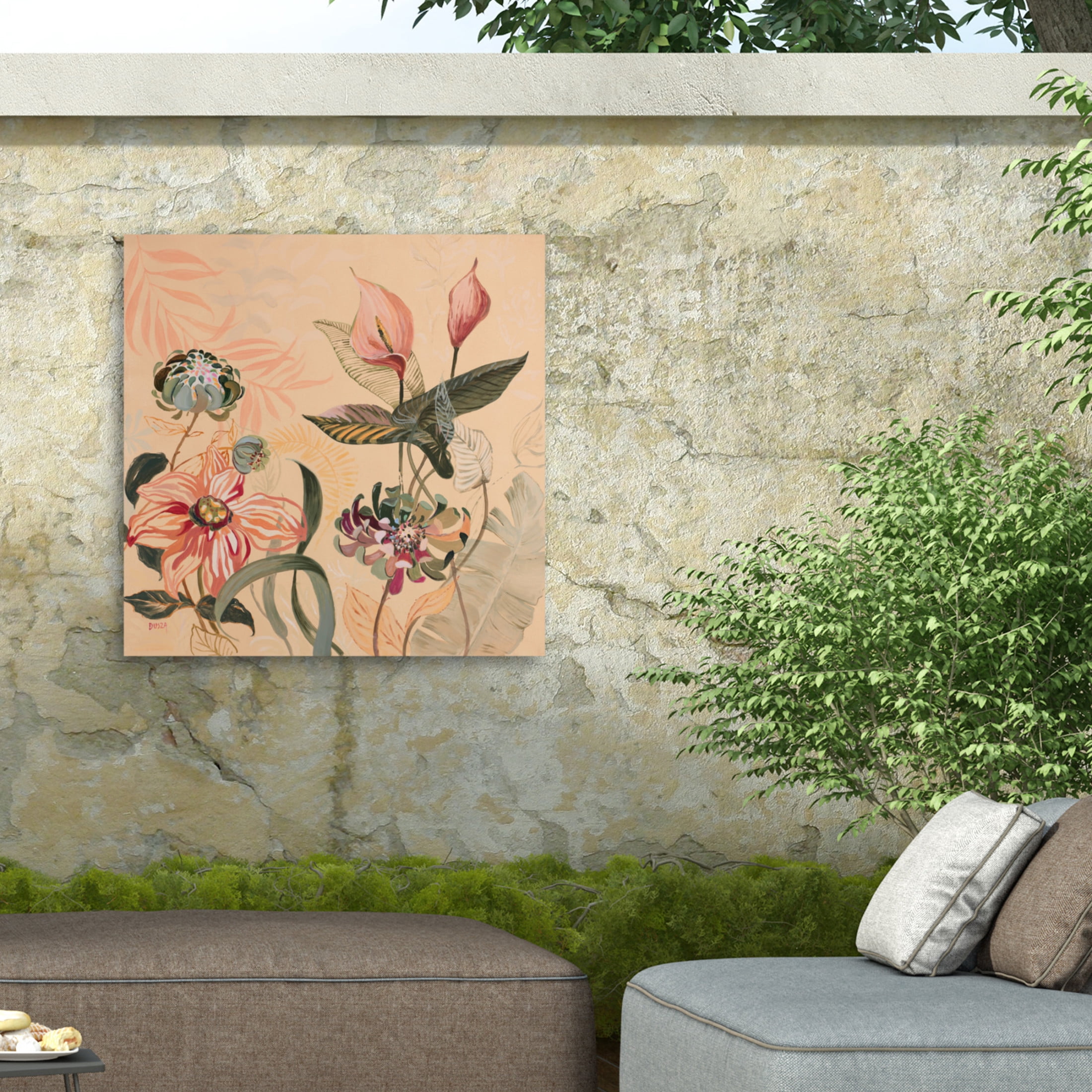 Trademark Fine Art Dusza Les Fleurs 1 Outdoor Canvas Art