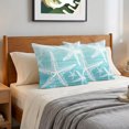 thumbnail image 6 of Pillow Covers 18x18 Set of 2, Turquoise Gray Starfish Throw Pillow Covers Decorative Couch Cushion Cover, Summer Coastal Nautical Ocean Classic Microfiber Soft Pillowcases for Bedroom Living Room, 6 of 9