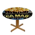 thumbnail image 3 of Orinice Movie Logo Movie Reel Popcorn Round Table Cover Stain Resistant Washable Indoor Outdoor Tablecloth Kitchen Dining Wedding Parties 100% Polyester Fiber 31-35, 3 of 8