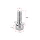 thumbnail image 2 of Uxcell M3x0.39'' Tornillos de cabeza hexagonal de acero inoxidable tono plateado 10pcs, 2 of 2