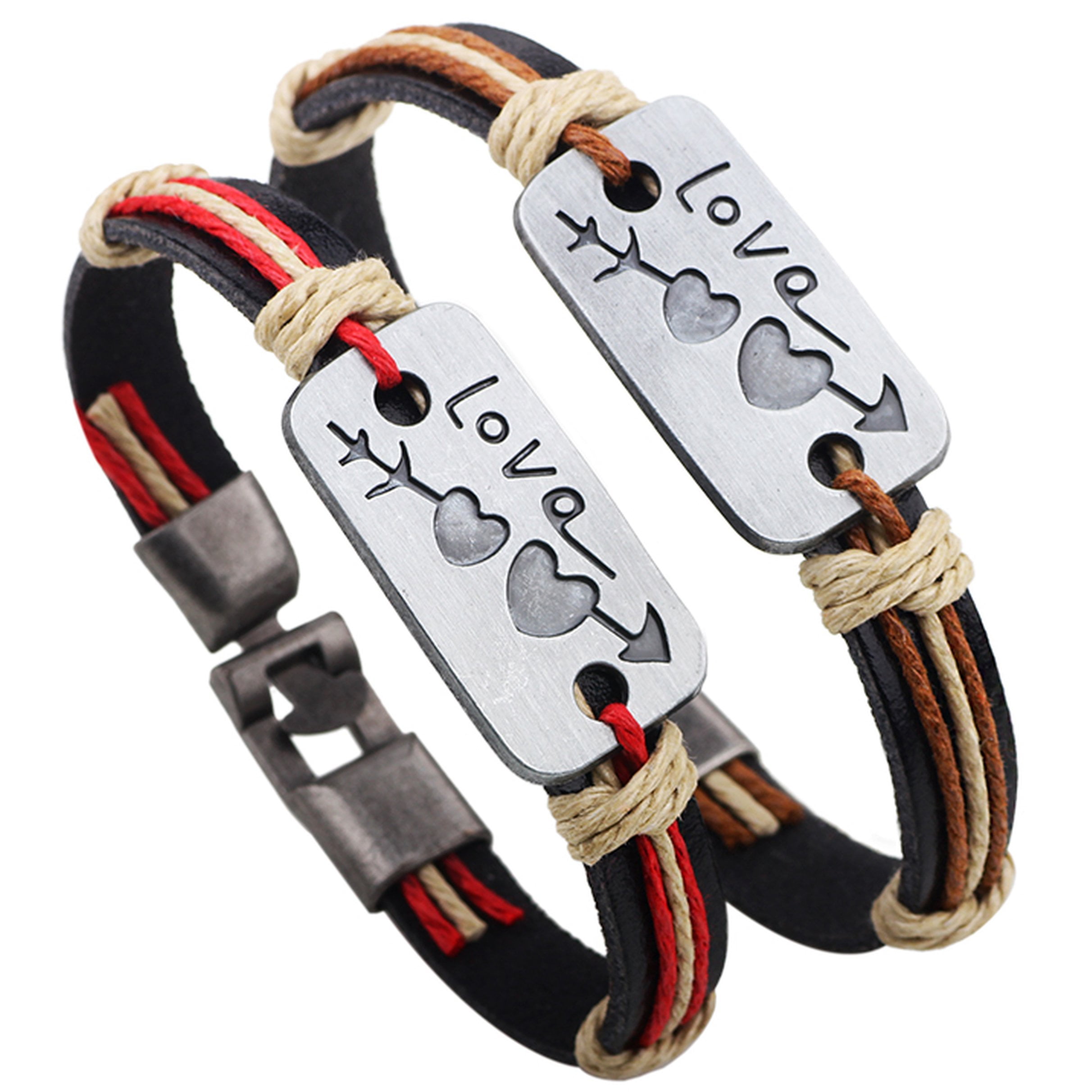 Buy Couples Cupids Arrow Leather Bracelet Set at Ubuy Bahrain