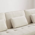 thumbnail image 4 of Zechuan Sectional Convertible Sofa Bed with Right Chaise and Pillows - L-shaped Corner Sofa Couch - Modern Living Room Furniture Set - White, 4 of 7