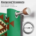 thumbnail image 5 of Outdoor Curtains for Patio Waterproof Green Aztec Indoor/Outdoor Curtain Tiebacks Boho Western Tribal Pattern Privacy Curtain Sun Block Grommet Drapes for Pergolas Gazebo Porch 2 Panel 54x108 Inch, 5 of 9
