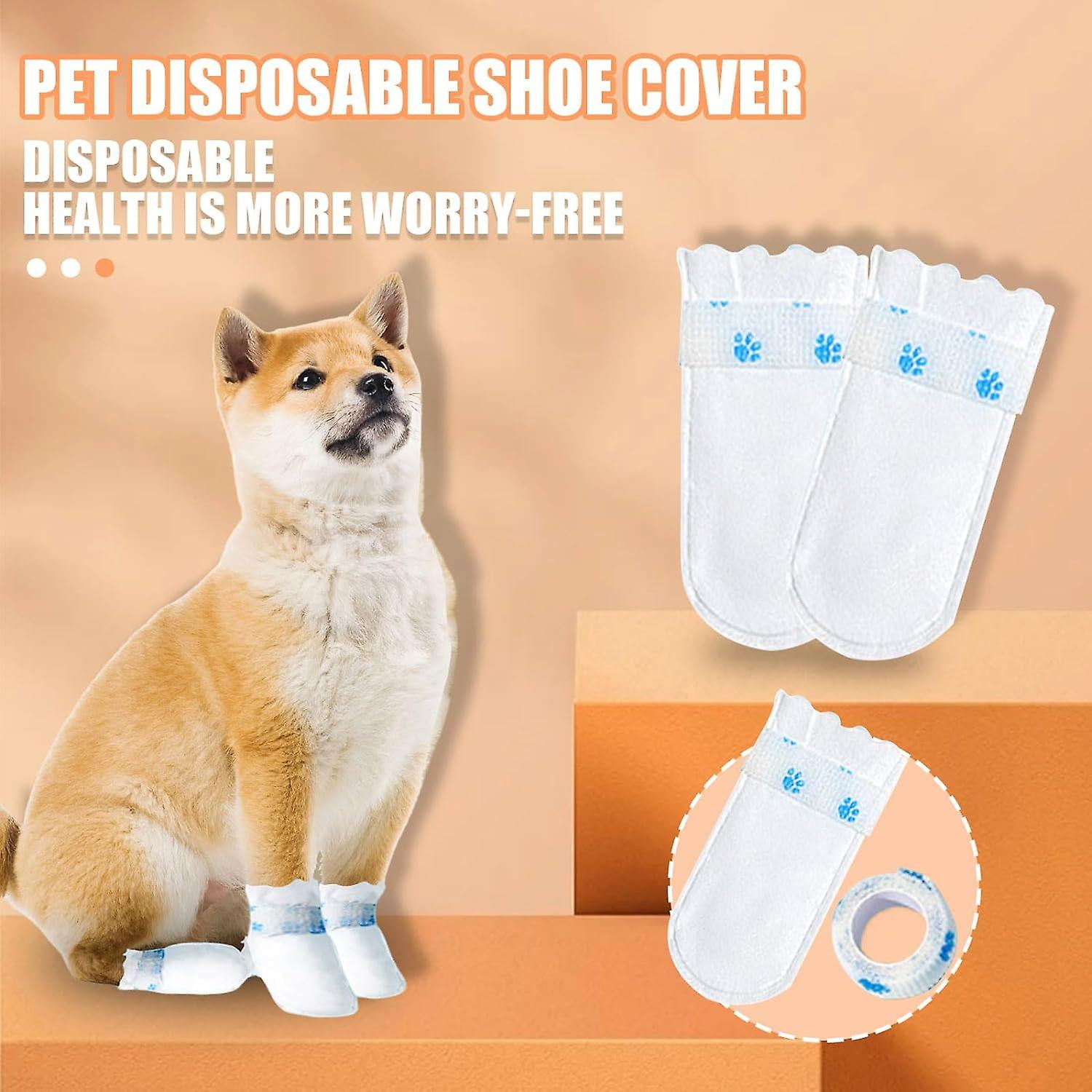 Medium Disposable Dog Boots for Paw Protection 20 Pcs Pet Shoes with Adjustable Self Adhesive Bandage Dog Disposable Foot Covers for Outdoor Indoor Walki G Need Walmart