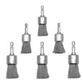 thumbnail image 1 of 6 Pack Wire Brush Wheel For Drill 1-inch Crimped End Wire Brushes 1/4inch Hex For Paint-surface And, 1 of 5