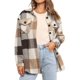 thumbnail image 1 of Chaqueta de cuadros para mujer, abrigo tipo sobretodo de manga larga, chaqueta de franela, blusa camisera, 1 of 3