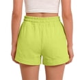 thumbnail image 4 of Amidoa Girls Shorts Elastic Waist Casual Summer Solid Color Soft Sports Cotton Shorts for Kids Green Size 10, 4 of 8