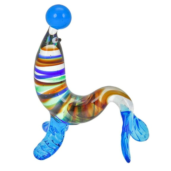GlassOfVenice Murano Glass Striped Seal