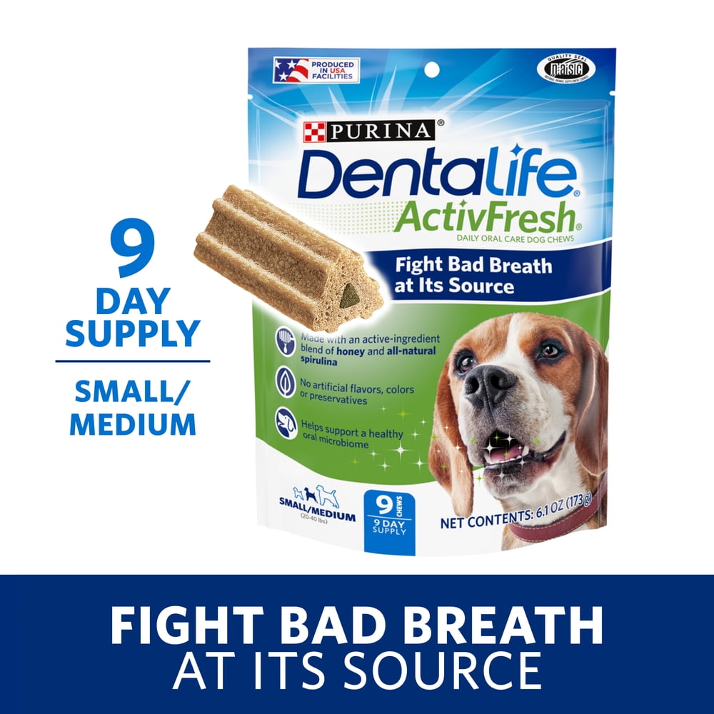 Purina DentaLife Dental Care Small/Medium Dog Chews, ActivFresh Daily