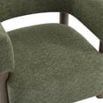 thumbnail image 4 of Christopher Knight Home Modern Boucle Upholstered Accent Chair, Lounge Chair with Solid Wood Legs, Green, 4 of 9