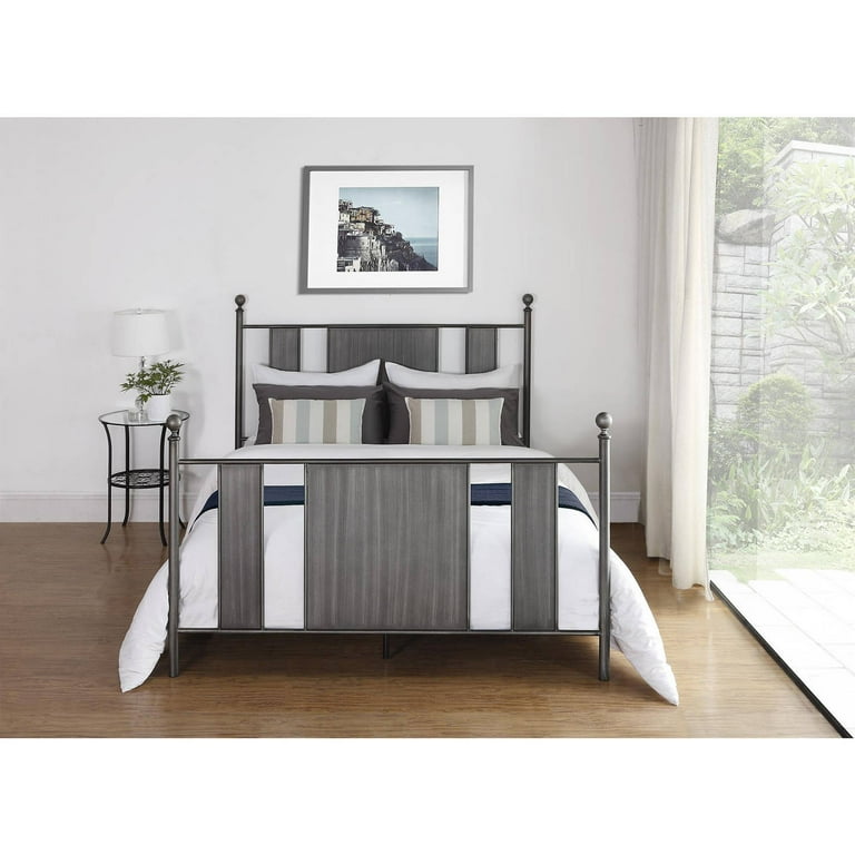 Brushed nickel 2024 bed frame