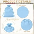 thumbnail image 3 of Uxcell Satin Drawstring Gift Bags for Jewelry, Candy, and Party Favors Sky Blue 6 x 8 Inch, 3 of 7