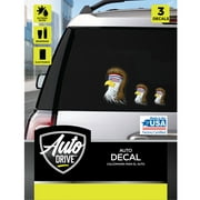 Auto Drive Mullet Eagle Vinyl Decals Set of 3 Car Stickers Multi-Color
