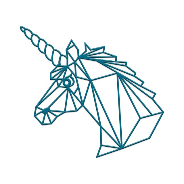 Figura Decorativa Geométrica Mexicano Ch UNICORNIO GRANDE