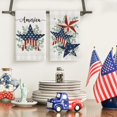thumbnail image 2 of Blue America Stars Eucalyptus Patriotic 4th of July Kitchen Towels Dish Towels, 18x26 Inch Seasonal Summer Decoration Hand Towels Set of 2, 2 of 6