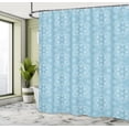 thumbnail image 4 of Ambesonne Vintage Shower Curtain, Lace Style Winter Snowflake, 69"Wx84"L, Pale Blue and White, 4 of 4