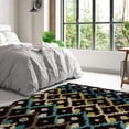 thumbnail image 4 of Linon Trio Ikat Hand Tufted Polyester 8'x10' Rug in Brown, 4 of 5