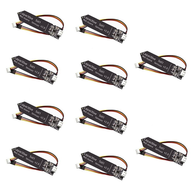 10PCS MóDulo de Sensor de Humedad del Suelo Capacitivo 3.3-5.5V 3 con Cable de Gravedad Resistente a la CorrosióN para Riego de Jardines DIY
