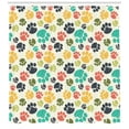 thumbnail image 3 of Ambesonne Dog Lover Shower Curtain, Hand Drawn Paws, 69"Wx84"L, Multicolor, 3 of 3