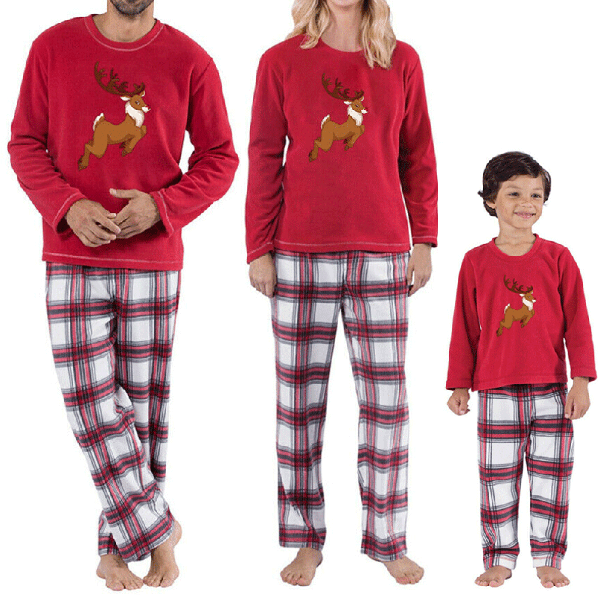 Bagilaanoe - Family Matching Adult Women Men Kids Christmas Nightwear Pajamas Pyjamas Set Hot 