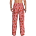 thumbnail image 3 of Goofa Red Strawberry Printed Soft Pajama Pants for Men, Wide Leg Comfy Casual Lounge Yoga Pants-XX-Large, 3 of 9