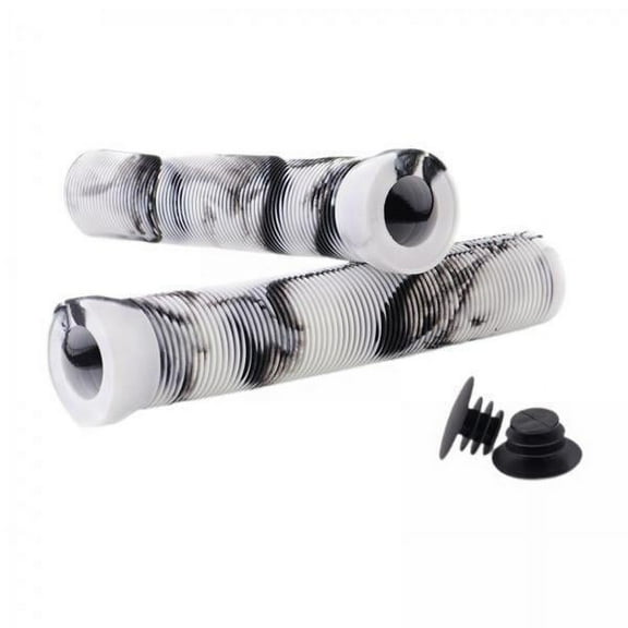 Vsenkes 2x2Pcs Bike Handlebar Grips Grips for BMX Mountain Bikes Cycling Parts black white