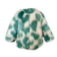 thumbnail image 1 of TIEVOSA Girls Jacket Fall Winter Prints Cardigans Fuzzy Lightweight Jackets Warm Coats（Mint Green）, 1 of 3