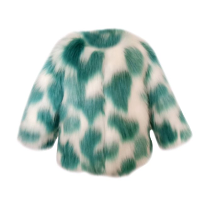 TIEVOSA Girls Jacket Fall Winter Prints Cardigans Fuzzy Lightweight Jackets Warm Coats(Mint Green)