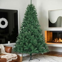 Spaco 6ft Artificial Christmas Tree with Foldable Metal Stand , Full Natural Spruce PVC Fir Tree for Indoor Holiday Decoration, Green