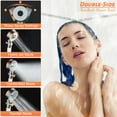 thumbnail image 3 of New Unique High Pressure Shower Head Double Sided Water Saving Filtration Round Rainfall Silicone Outlet Bathroom Shower Head (Style A), 3 of 7