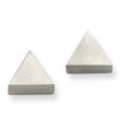 thumbnail image 1 of Stainless Steel Brushed Triangle Post Earrings SRE327, 1 of 2