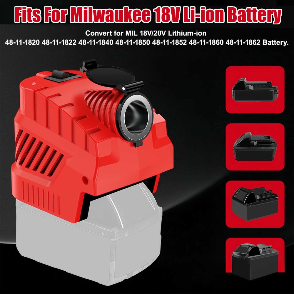 Buck Converter Regulator Cigarette Lighter Jack For De*walt 18V-21V Battery 240W USB Type C Ports Power Supply