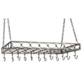 thumbnail image 1 of 36 x 17.3 x 3.3 Antique Pewter Rect Pot Rack with 16 Hooks -, 1 of 1