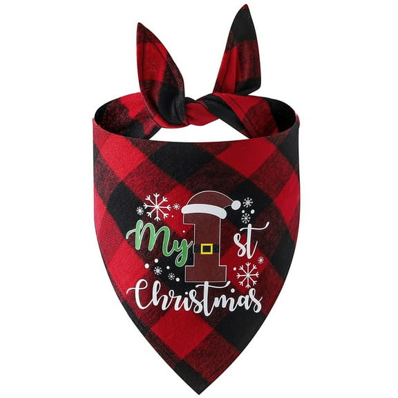 Pet Collars Christmas Dog Bandana Classic Triangle Print Holiday Accessories for Ideal for Small to Large Dogs and Cats