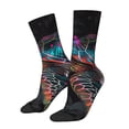 thumbnail image 1 of Fotbe Colorful Plant Turtle A Calcetas Largas con Estampado para Hombre y Mujer – Calcetas de Compresión Transpirables y Elásticas, Viajar y Uso Diario Talla 5-11, 1 of 6