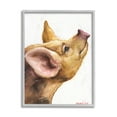 thumbnail image 2 of Stupell Industries Oxford Sandy Piglet Adorable Farm Animal Gaze Grey Framed, 11 x 14, Design by George Dyachenko, 2 of 5