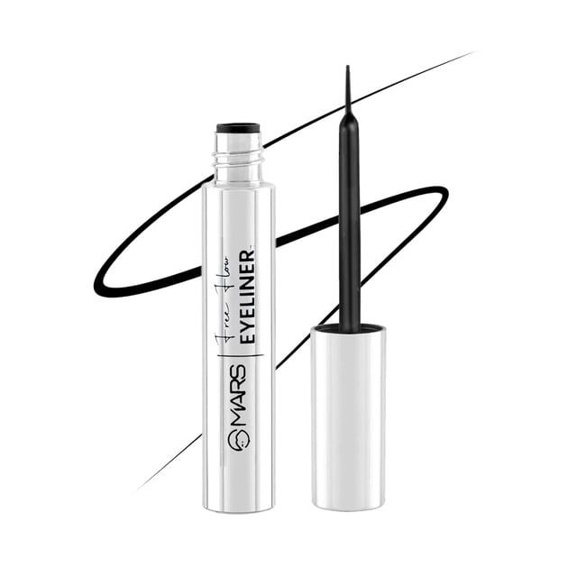 MARS Free Flow Liquid Eyeliner, 6ml Each (Pack of 2)