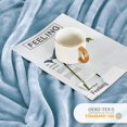 thumbnail image 6 of Mellowdy Plush Blanket - 320GSM Queen Blanket for Couch, Bed (Winter Blue, 90x90 inches), 6 of 7