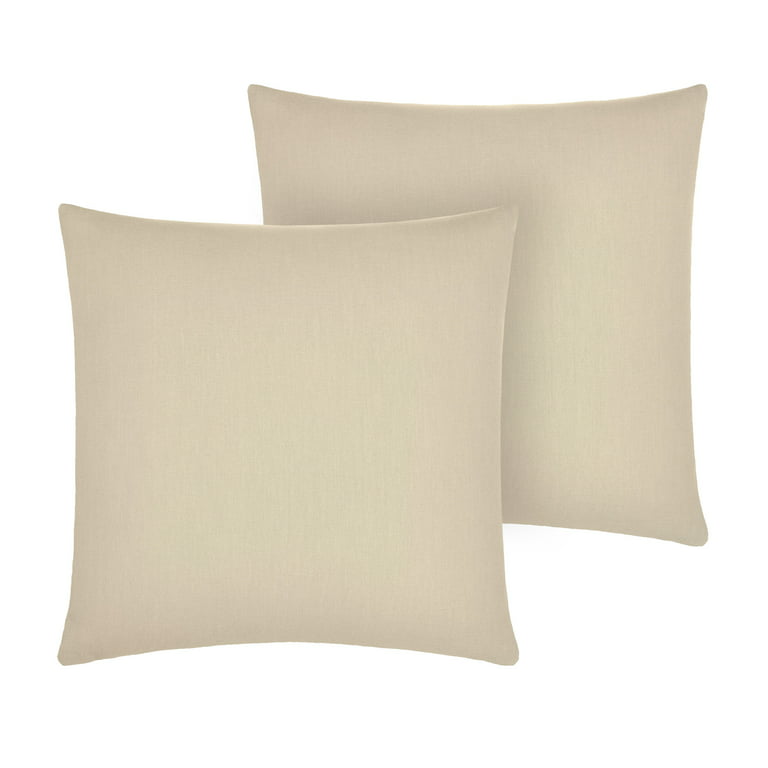 Gap Home Core Solid 2 Pack Decorative Square Throw Pillows Khaki