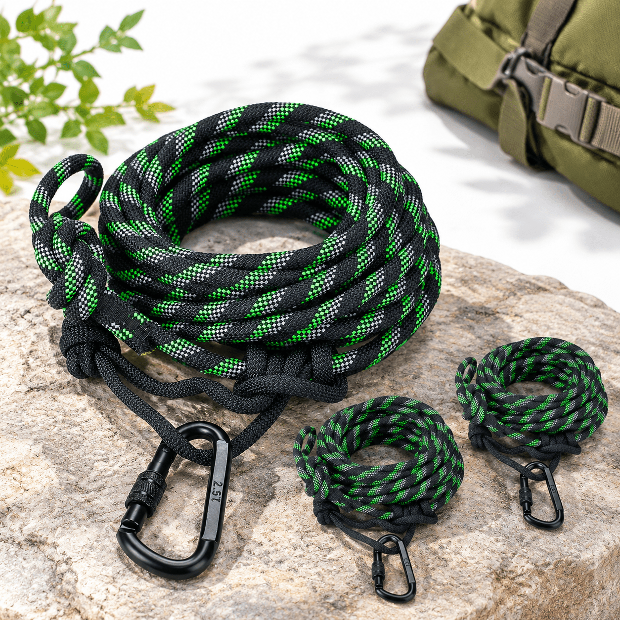 3 Pack Heavy Duty 30ft Reflective Safety Rope for Tree Stand 12mm Diameter