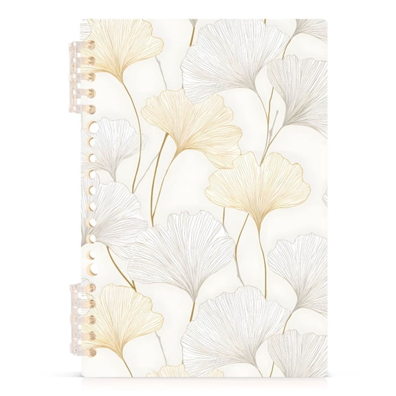 joogoo A5 Spiral Journal Notebook Ginkgo Leaves College Ruled Notebooks 8.3" x 5.7" 1 PC