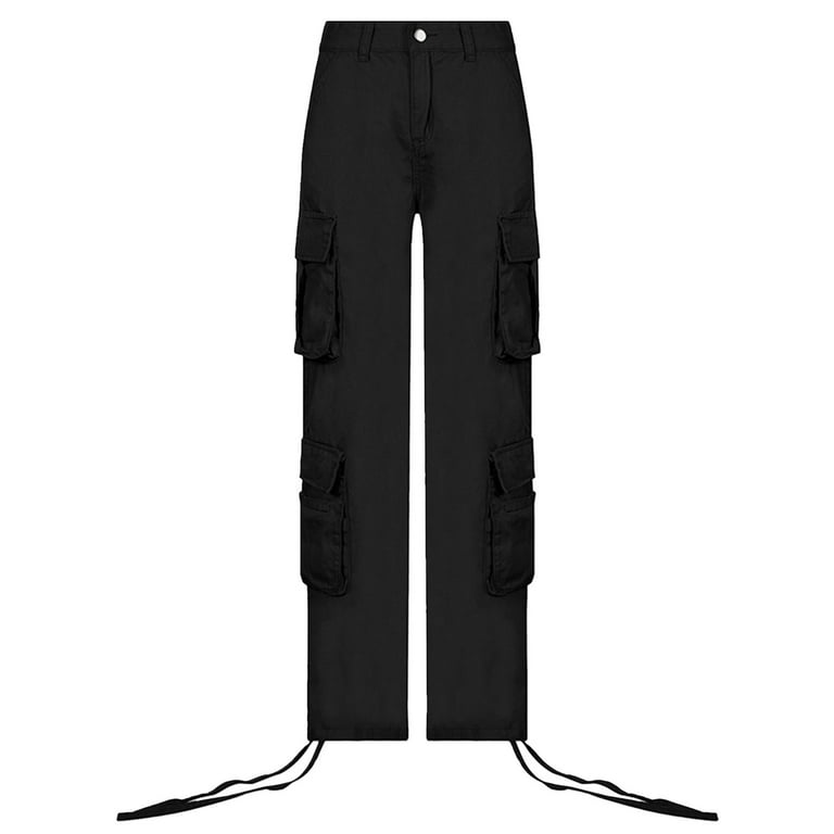 Womens Jeans Pants Loose High Waisted Button Down Cargo For Women Trousers  Wide Leg Waist Plus Size From Berengaria, $24.5