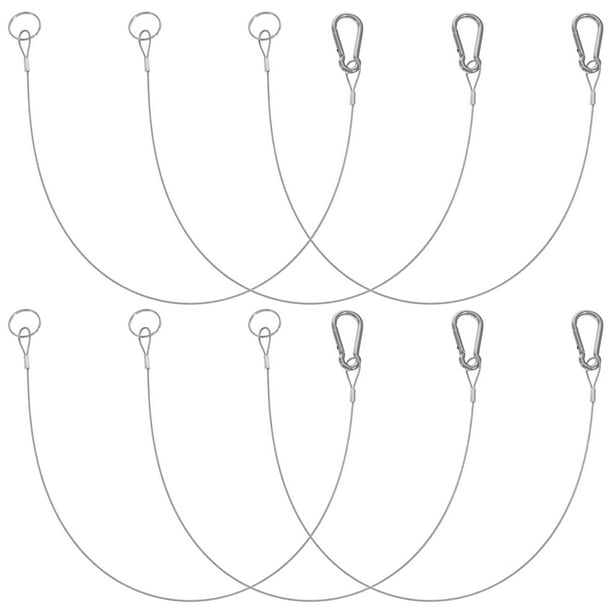 6 PCS Lanyard Safety Ropes de acero inoxidable Cable de cable de acero inoxidable para al aire libre