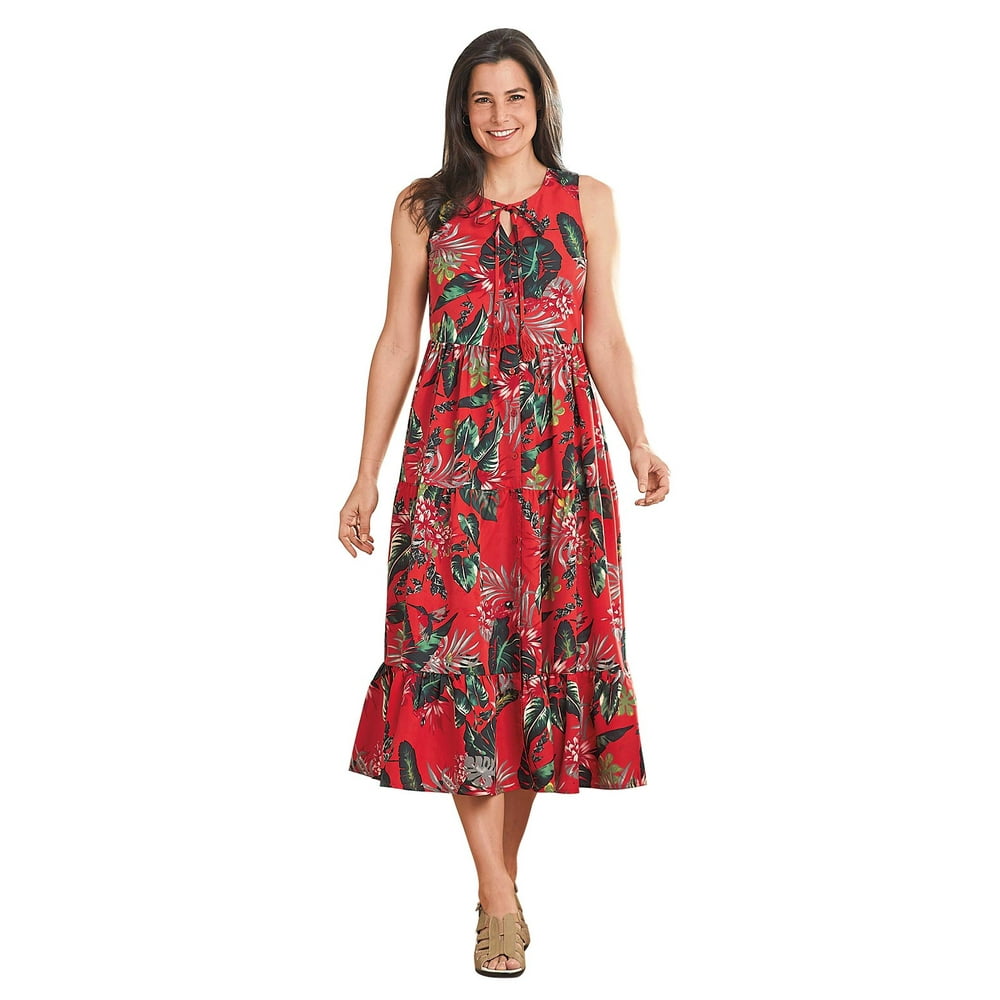 Carol Wright Printed Tier Dress